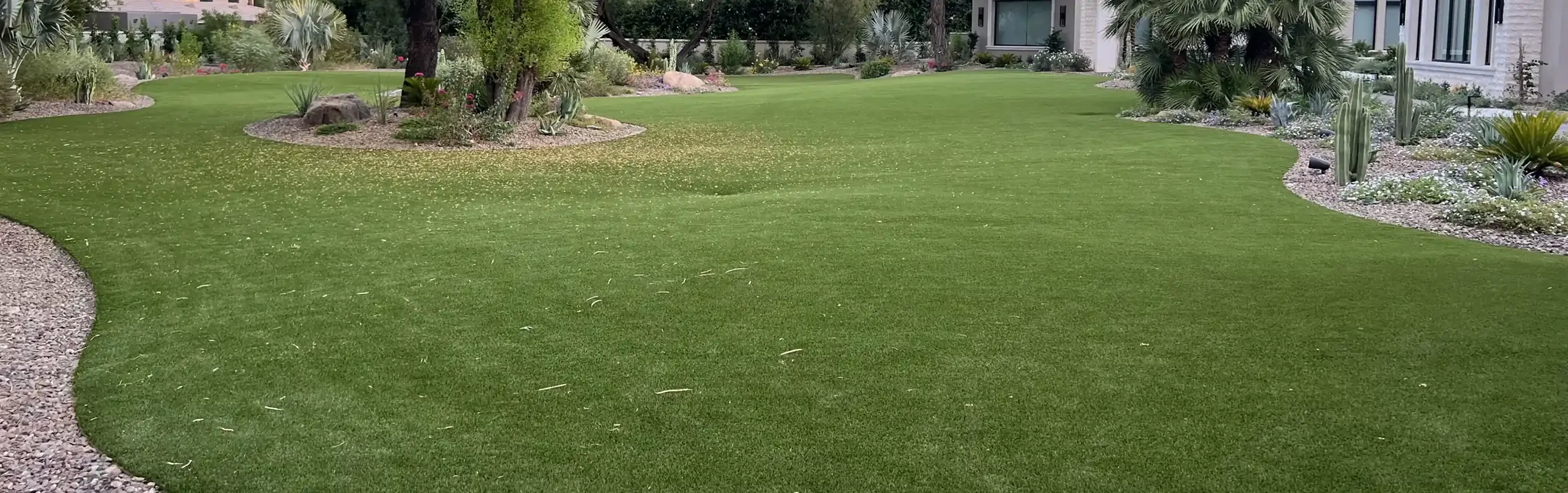 Artificial grass lawn installation project in Garland, TX - residential and commercial turf